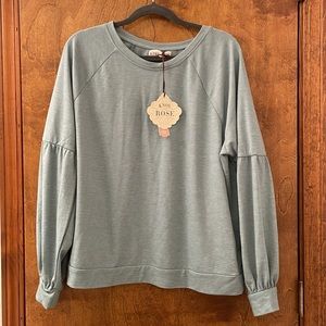 Fits Like XL — Knox Rose NWT Blue-Gray Top - XXL Ladies Blouse